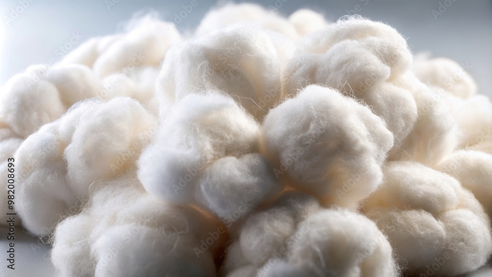 Soft cotton wool background in close up , fluffy, gentle, soft, delicate, cushiony, fabric, texture, white, comfortable, fibers Soft cotton wool background in close up , fluffy, gentle, soft, delicate, cushiony, fabric, texture, white, comfortable, fibers