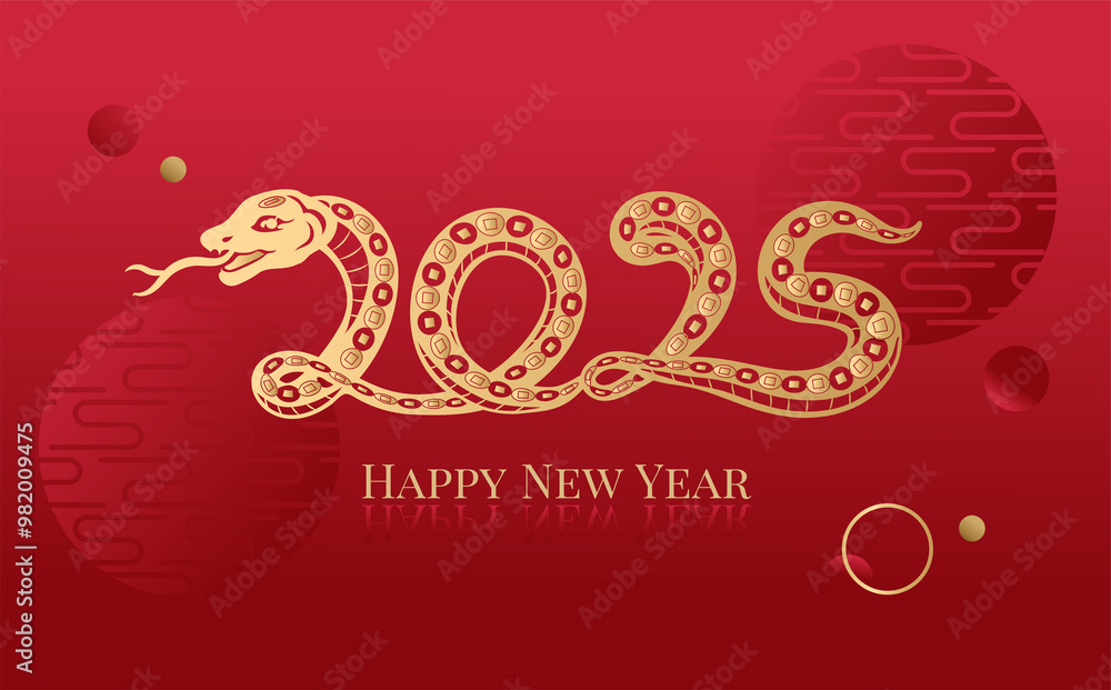 Chinese new year 2025 year of the snake paper cut with craft style. translation : Happy chinese new year 2025, year of snake. Chinese new year 2025 year of the snake paper cut with craft style. translation : Happy chinese new year 2025, year of snake.