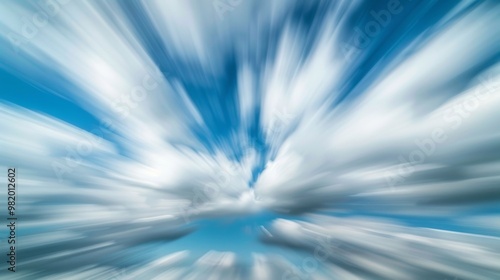Fototapeta Naklejka Na Ścianę i Meble -  Motion blur effect of clouds and sky