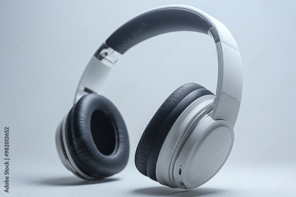 Modern Wireless Headphone Mockup Isolated created with Generative AI Modern Wireless Headphone Mockup Isolated created with Generative AI