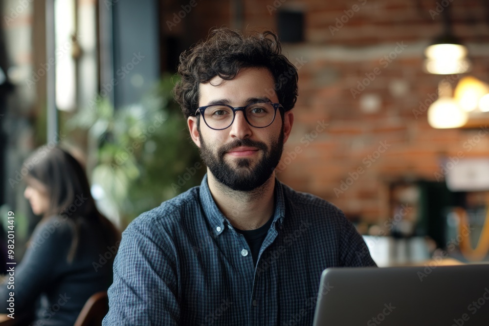 Fototapeta premium A startup founder using data analytics to refine their business model