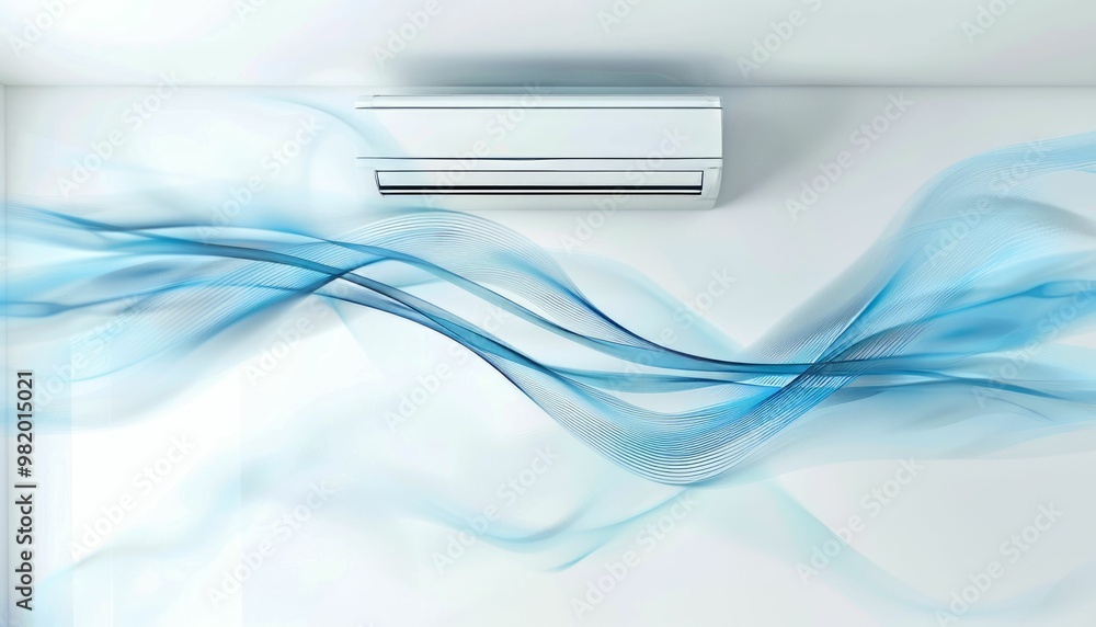 Obraz premium Cool Air Blowing from Air Conditioner