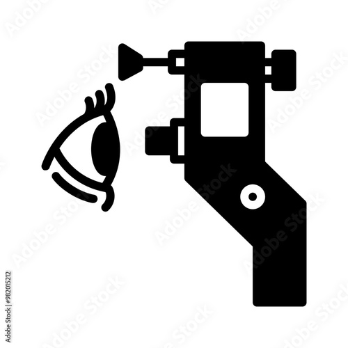Vector solid black icon for Tonometer