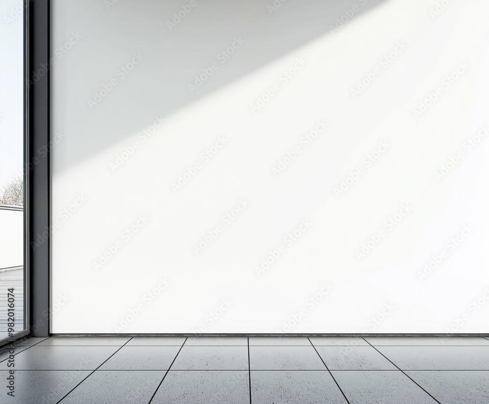 Fototapeta premium Leerer weißer Raum