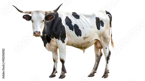 Nguni Cattle full body isolate on transparent background