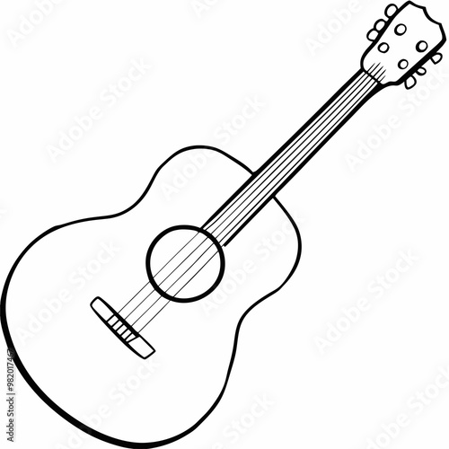 acoustic guitar vector illustration