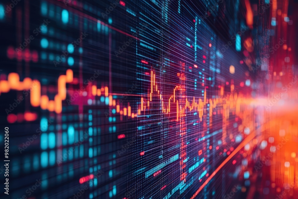Abstract visualization of online ad data, with flowing graphs and dynamic charts representing marketing analytics Abstract visualization of online ad data, with flowing graphs and dynamic charts representing marketing analytics