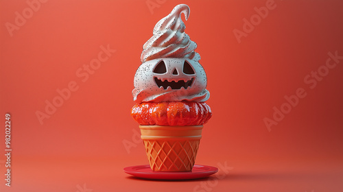 Spooky Ice Cream Cone: A pl...