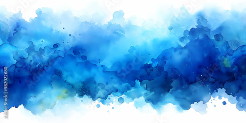 Dynamic and vibrant abstract blue watercolor background , watercolor, splash, abstract, vibrant, blue, texture, artistic