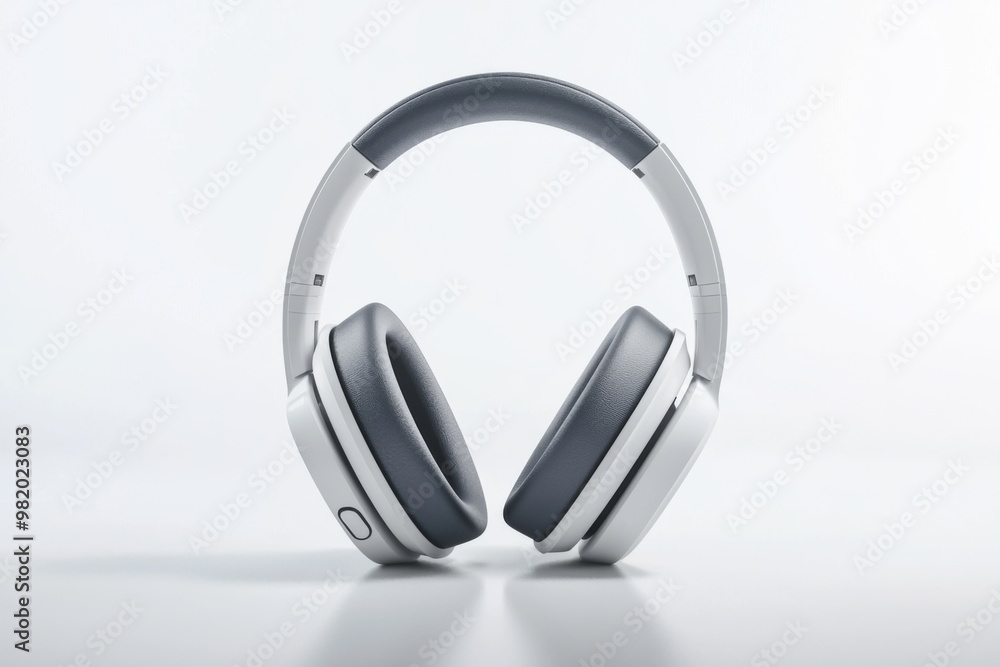 Modern Wireless Headphone Mockup Isolated created with Generative AI Modern Wireless Headphone Mockup Isolated created with Generative AI