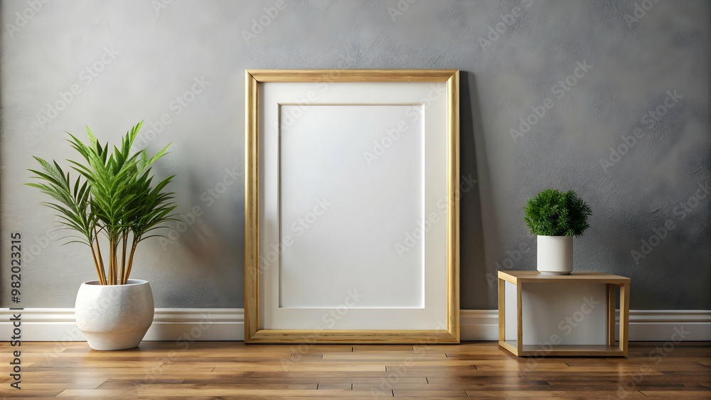 Mockup of an elegant and modern art frame with a blank space for picture display, mockup, art frame, picture frame, blank, modern Mockup of an elegant and modern art frame with a blank space for picture display, mockup, art frame, picture frame, blank, modern