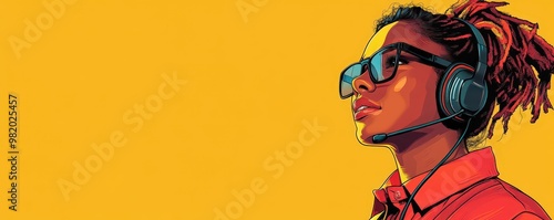 Illustrate a service representative in a dynamic