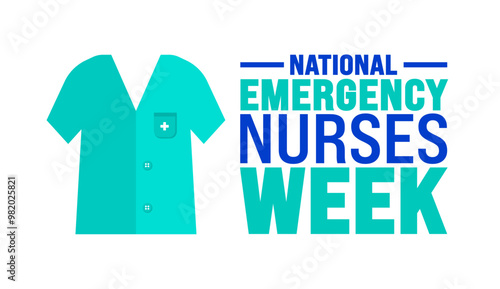 National Emergency Nurses Week background or banner design template is observed every year in October. Holiday concept. Template for card, poster, placard, template. eps 10