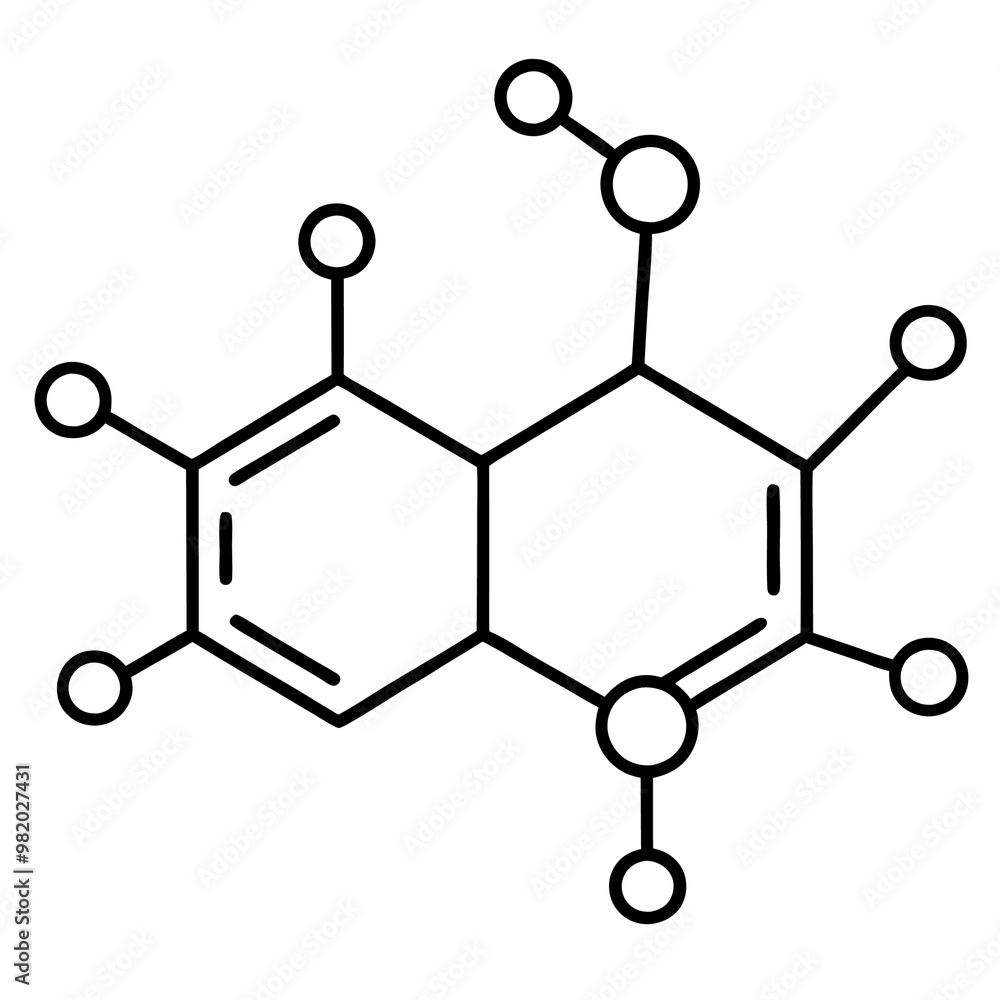 chemical compound outline coloring book page line art drawing chemical compound outline coloring book page line art drawing