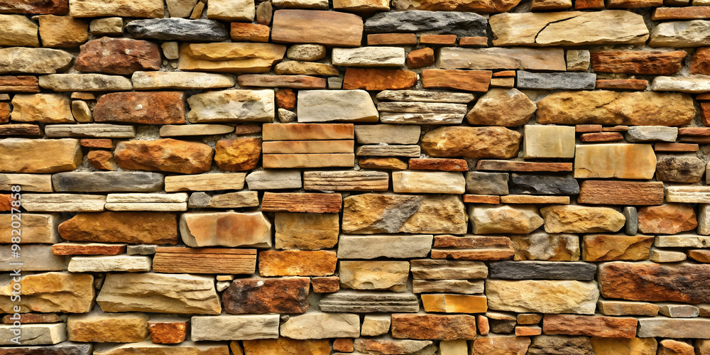 Fototapeta premium Rough and textured stone wall, perfect for adding a natural element to your design projects, stone, wall, texture
