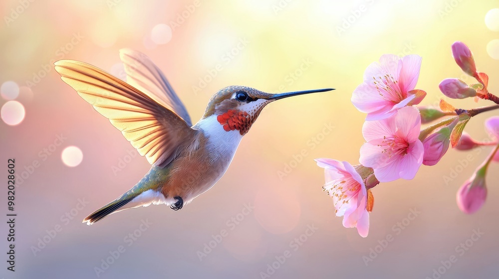 Fototapeta premium Hummingbird in Flight