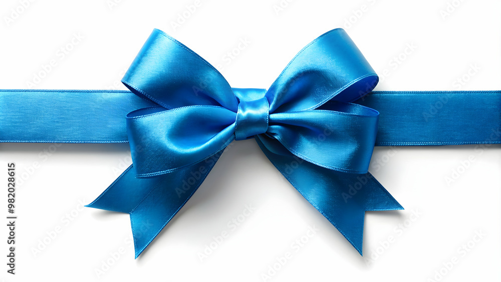 Blue bow with ribbon on a white background, blue, bow, ribbon, accessories, gift wrapping, decoration, festive, celebration Blue bow with ribbon on a white background, blue, bow, ribbon, accessories, gift wrapping, decoration, festive, celebration