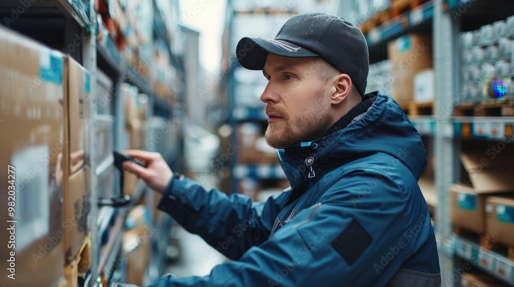 A Delivery Driver Prepares for the Day Ahead, Ensuring Everything's Ready for Timely Services and Smooth Operations. A Delivery Driver Prepares for the Day Ahead, Ensuring Everything's Ready for Timely Services and Smooth Operations.