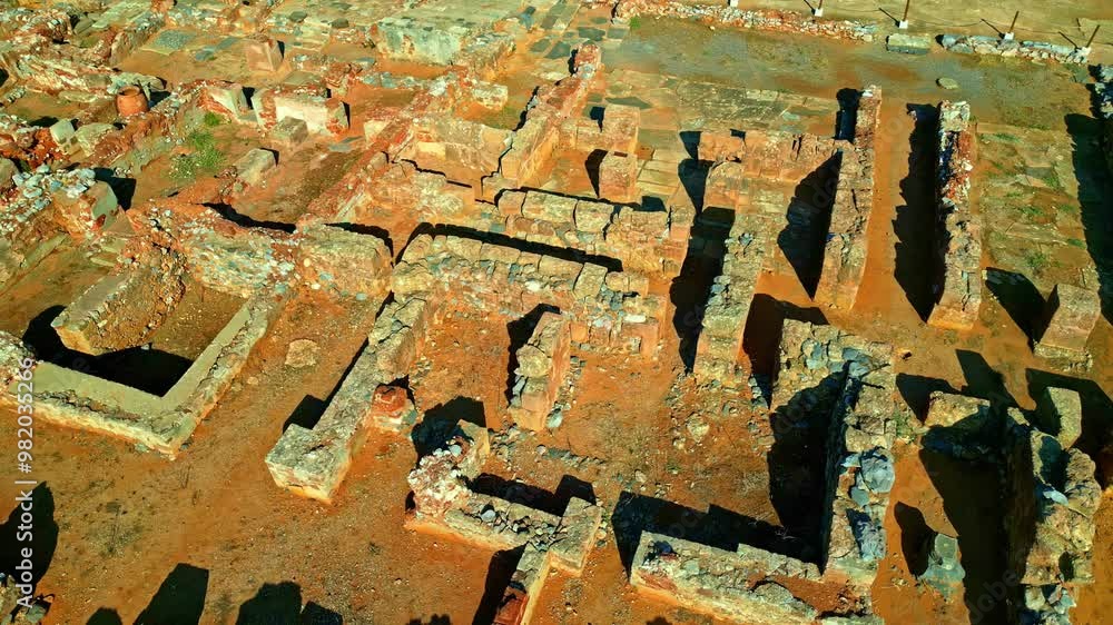 Megaron Structure Ancient megaron ruins in nikolaos, greece, showing old stone structures ...