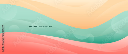 Abstract background with subtle pastel color gradations and shaded curved lines. A neatly arranged wave-like pattern.