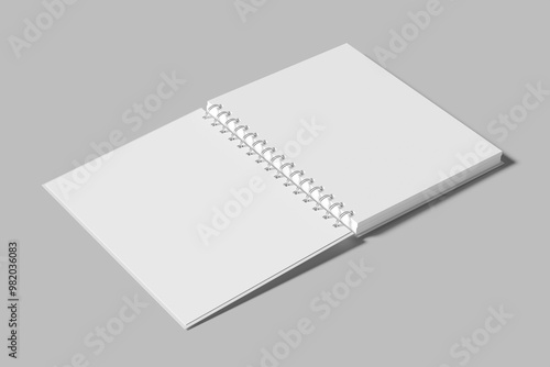 A5 Spiral Notebook Blank Mockup