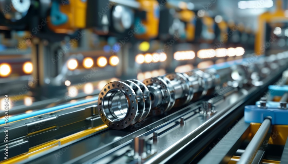 Futuristic Industrial Machinery Production Line Futuristic Industrial Machinery Production Line