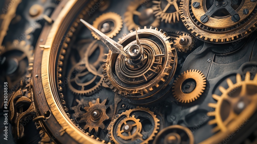 A close-up of the intricate inner workings of a clock, showcasing the intricate gears and mechanisms that power timekeeping. A close-up of the intricate inner workings of a clock, showcasing the intricate gears and mechanisms that power timekeeping.
