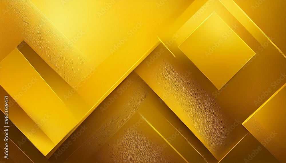 Abstract Yellow Geometric Background with Gradient Shades and Soft Light Reflections Abstract Yellow Geometric Background with Gradient Shades and Soft Light Reflections