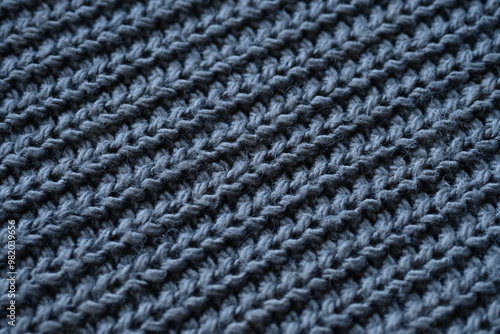 Wallpaper Mural macro texture of woolen dark gray crocheted sweater as background, close-up of gray crocheted front surface, woolen texture of woolen wool, knitted front surface Torontodigital.ca