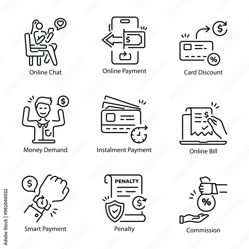 Pack of Payment Later Linear Icons
Pack of Payment Later Linear Icons
