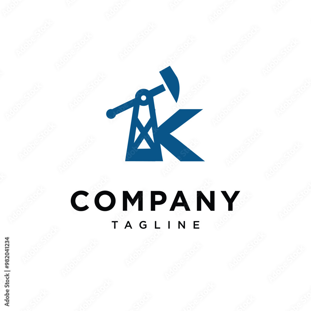Letter K Oil and Gas logo icon vector Letter K Oil and Gas logo icon vector