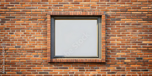 Wallpaper Mural Large rectangular window on brick wall, window, architecture, brick, building, exterior, city, urban, design, modern, glass Torontodigital.ca