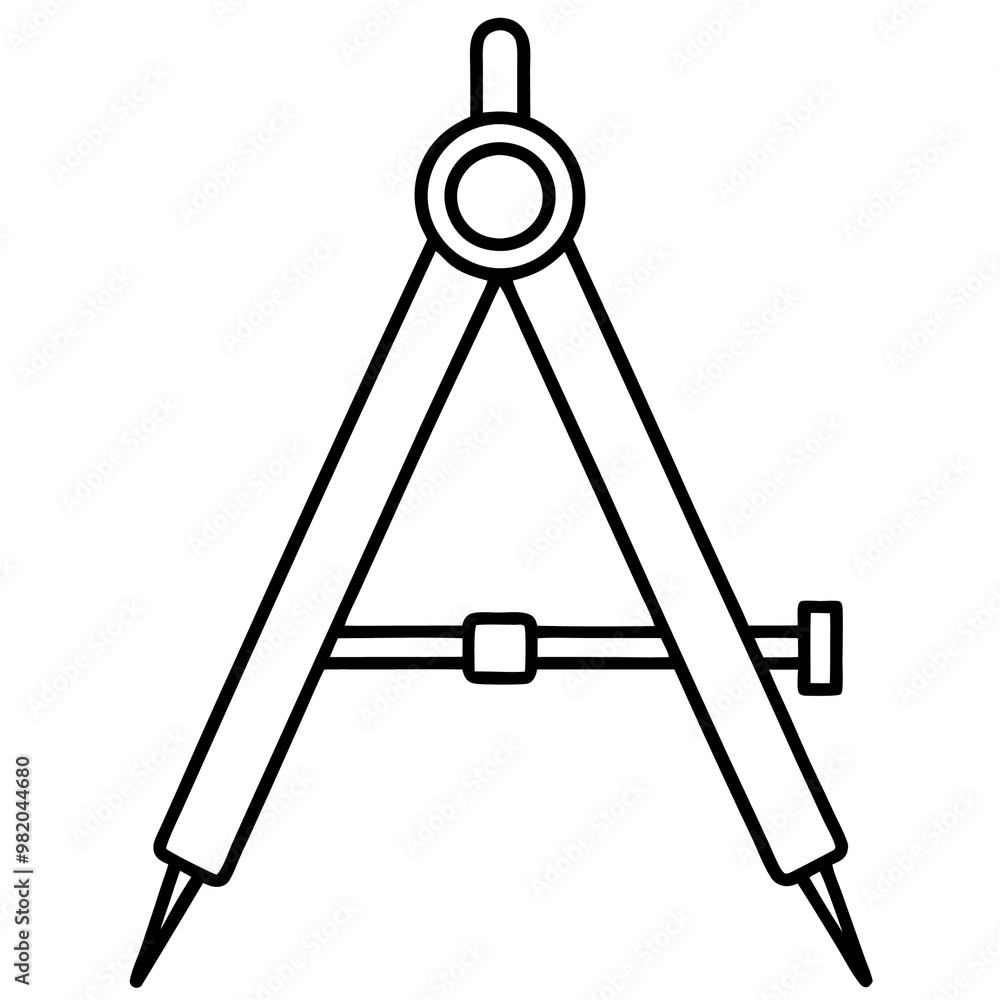 compasses outline coloring book page line art drawing compasses outline coloring book page line art drawing