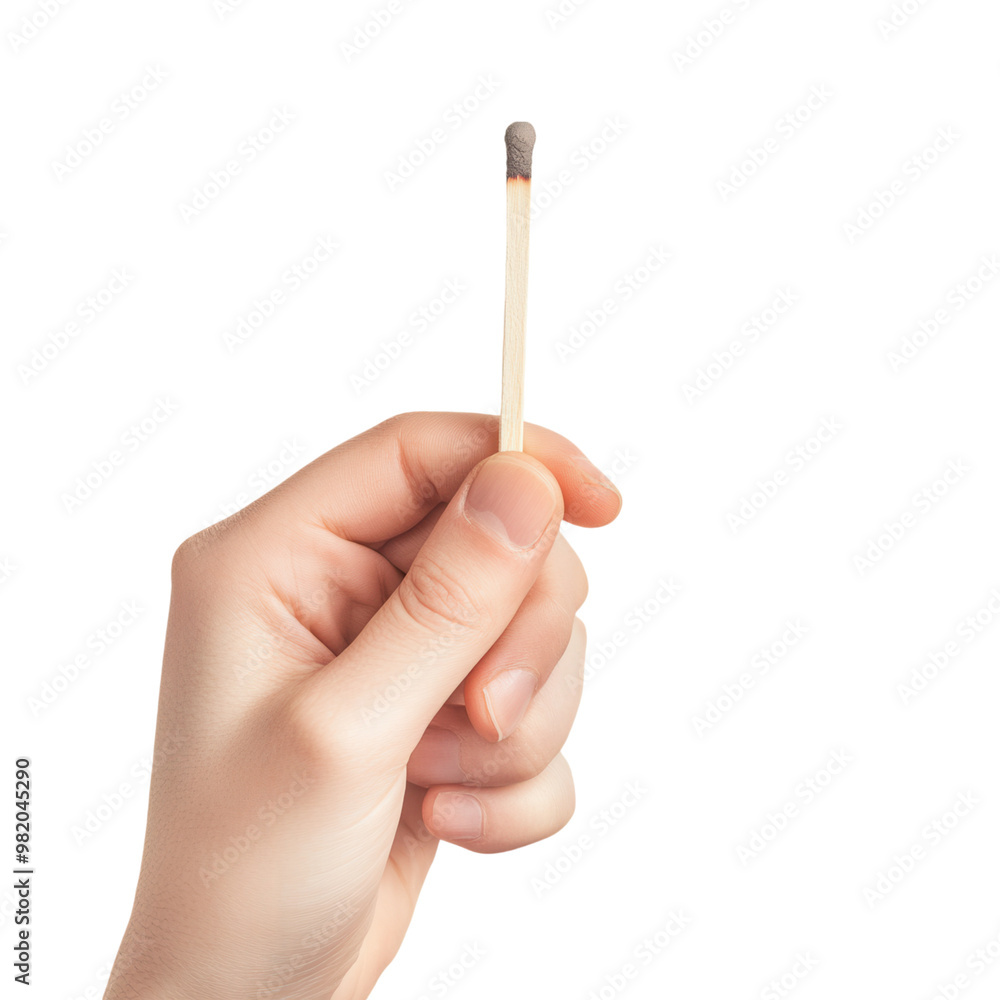 A hand holding a matchstick, symbolizing the spark of ideas or potential. Perfect for creative and inspirational themes. isolated on a transparent background A hand holding a matchstick, symbolizing the spark of ideas or potential. Perfect for creative and inspirational themes. isolated on a transparent background