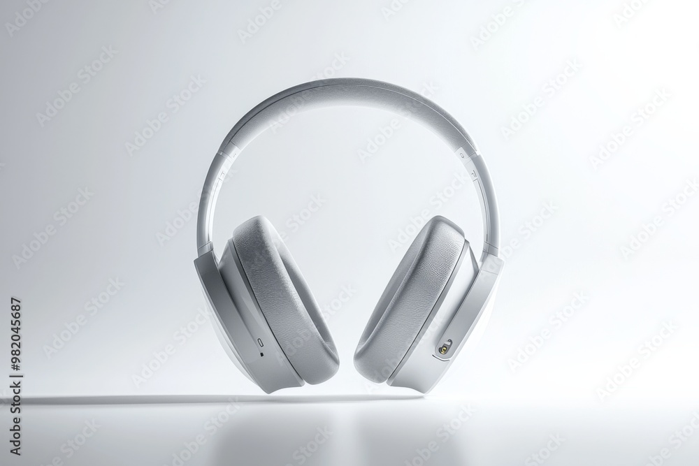 Modern Wireless Headphone Mockup Isolated created with Generative AI Modern Wireless Headphone Mockup Isolated created with Generative AI
