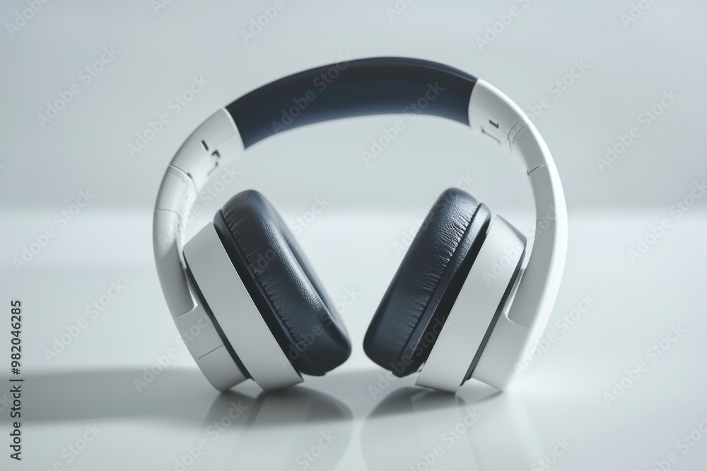 Modern Wireless Headphone Mockup Isolated created with Generative AI Modern Wireless Headphone Mockup Isolated created with Generative AI
