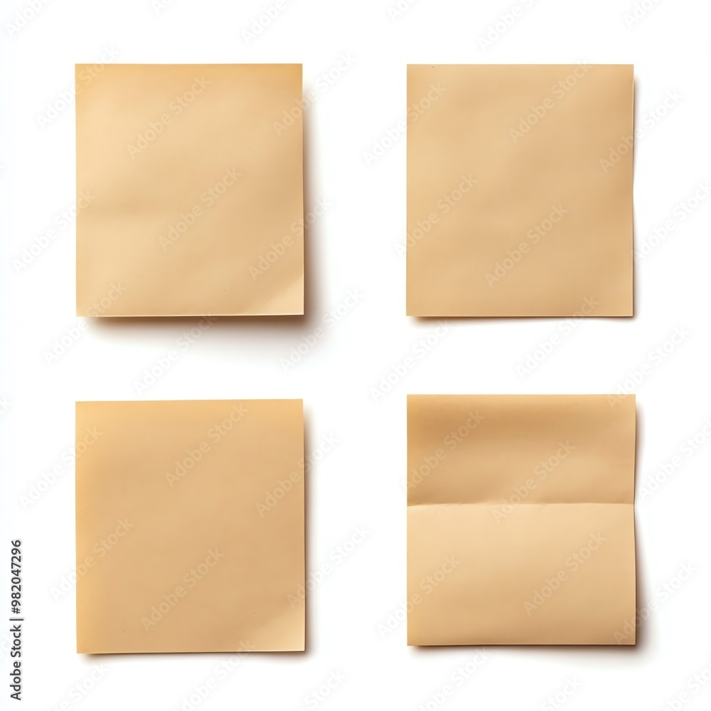 Collection of empty sticky notes in various sizes and orientations, perfect for reminders and organizational tasks. Collection of empty sticky notes in various sizes and orientations, perfect for reminders and organizational tasks.