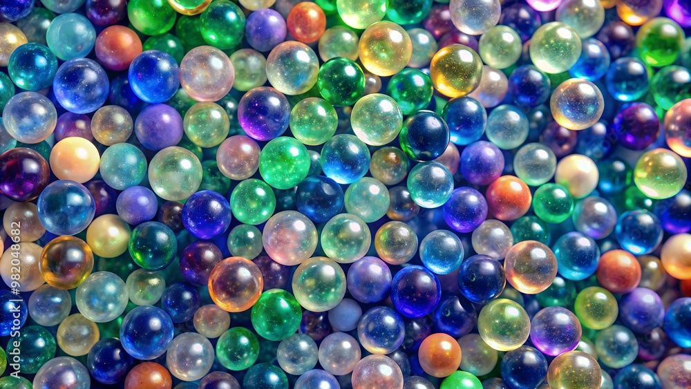 Vibrant Tiny Glass Beads in Rainbow Colors Closeup