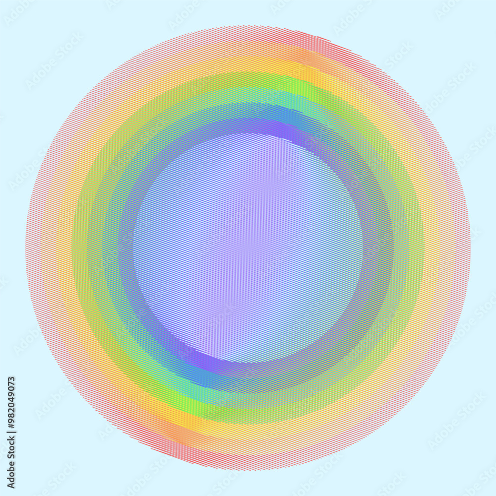 Obraz premium Rainbow colored circle scribble hand drawn illustration Master