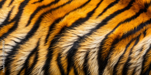 Close-up of textured real tiger skin and fur abstract background, tiger, skin, fur, texture, wild, animal, exotic