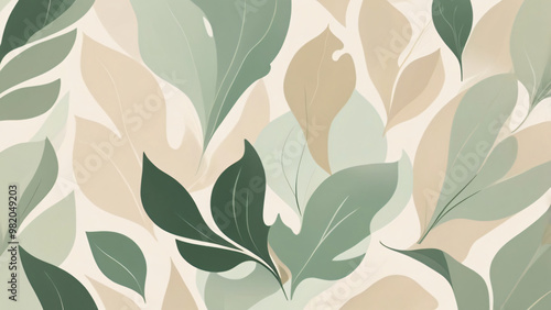 seamless background with leaves