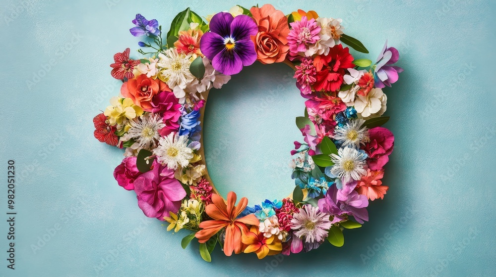 Floral alphabet crafted from vibrant flowers, adorned with delicate paper-cut letters. A vibrant collection for unique springtime ornamentation, summery designs, and diverse conceptual ideas. Floral alphabet crafted from vibrant flowers, adorned with delicate paper-cut letters. A vibrant collection for unique springtime ornamentation, summery designs, and diverse conceptual ideas.