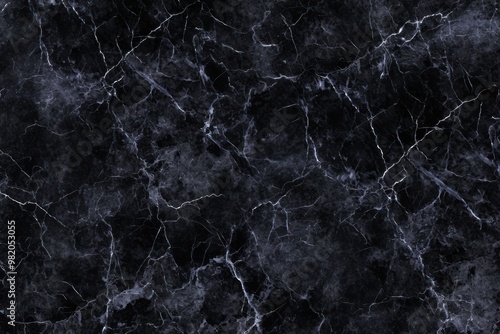 Black Marble Texture with White Veins