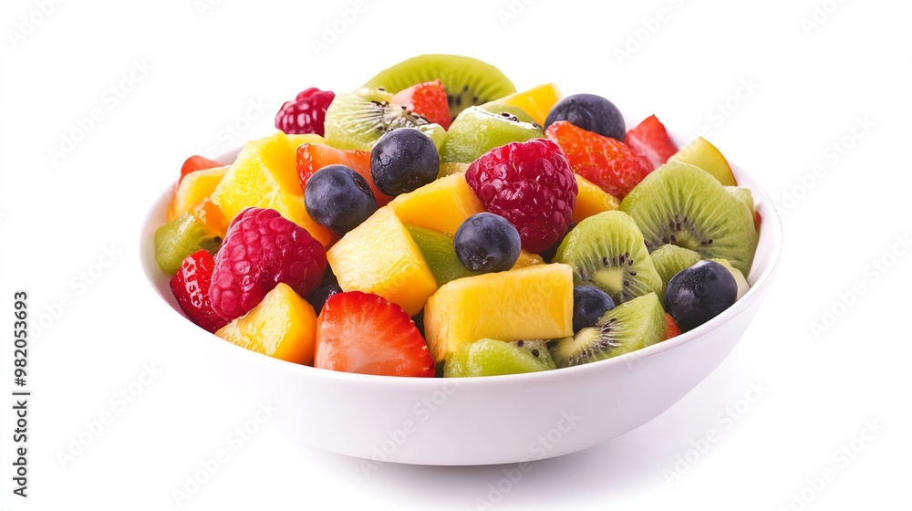 A bowl of fresh fruit salad. A bowl of fresh fruit salad.