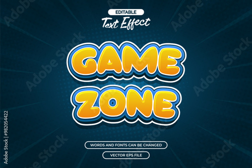 Game zone editable text effect