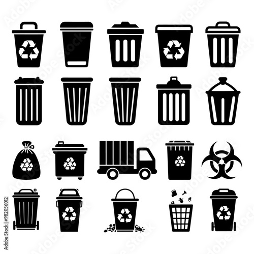 Garbage icon set