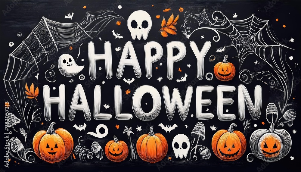 Chalkboard Trick or Treat Style. Happy Halloween. in chalkboard-style typography. halloween party poster. halloween background with halloween. halloween party invitation. wallpaper halloween Chalkboard Trick or Treat Style. Happy Halloween. in chalkboard-style typography. halloween party poster. halloween background with halloween. halloween party invitation. wallpaper halloween