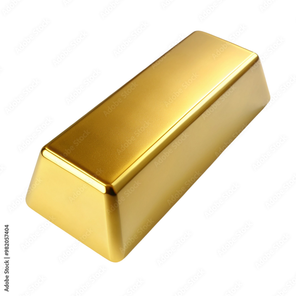 Gold bar isolated on transparent background. Gold bar isolated on transparent background.