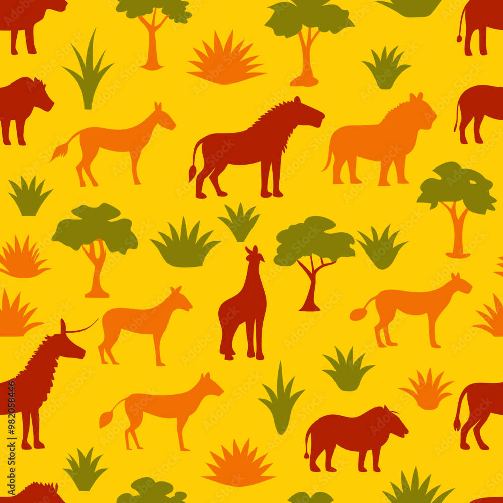 Seamless Animal Pattern Vector Seamless Animal Pattern Vector