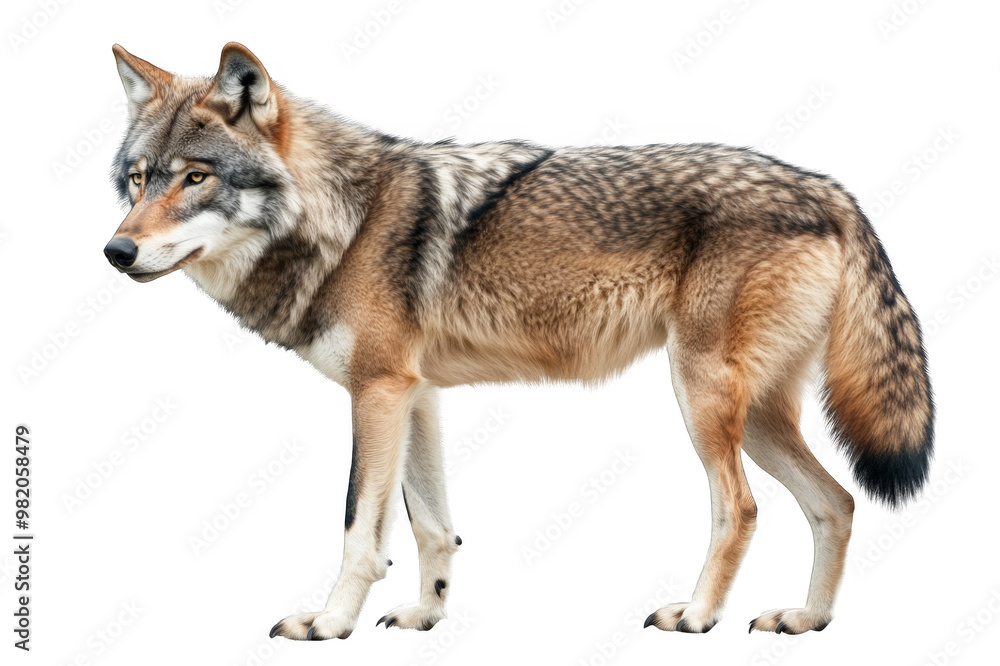 Full-length wolf on a transparent background Full-length wolf on a transparent background